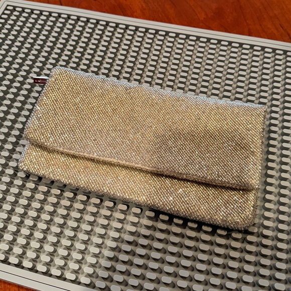 NWOT BCBGMaxazria Light Green Beaded Clutch Bag